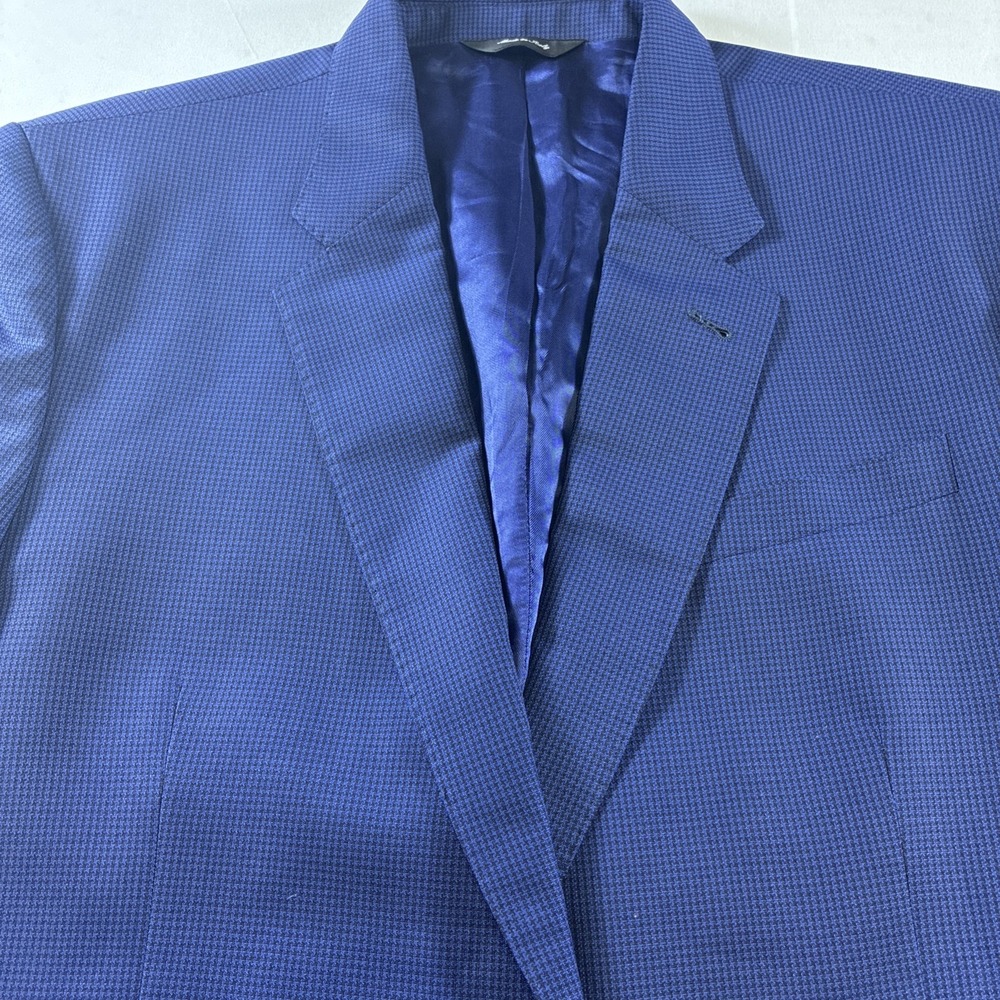 Paul Smith London Mens Blue Wool Micro Check Blazer Sport Coat Italy 42R 1285